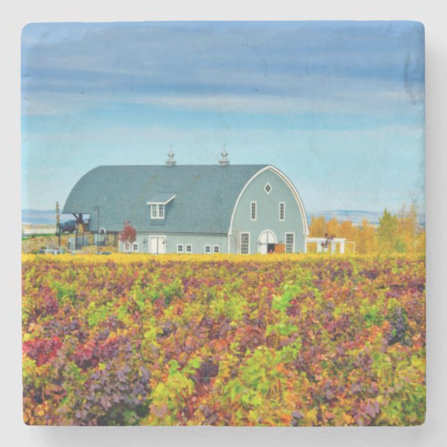 USA, Washington, Walla Walla. Garrison Creek Stone Coaster (Front)