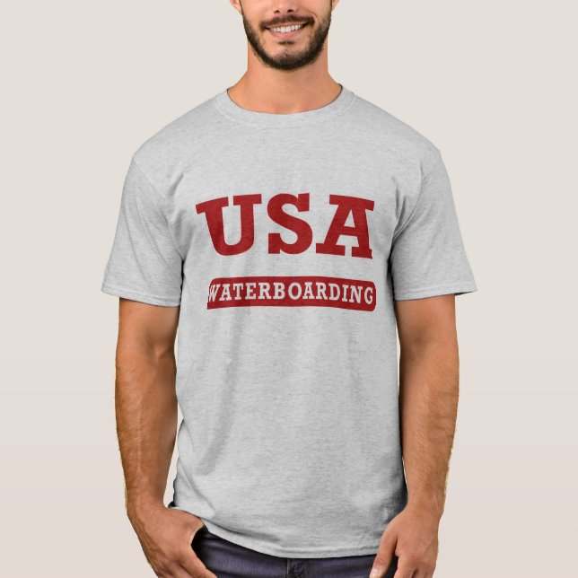 USA Waterboarding Front T-Shirt (Front)