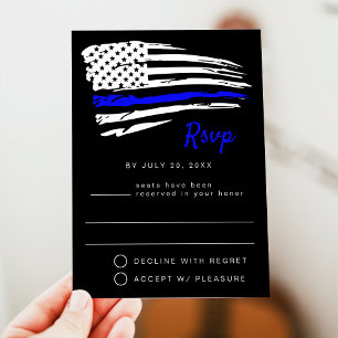USA Watercolor American Flag Party RSVP Postcard