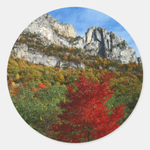 USA, West Virginia, Spruce Knob-Seneca Rocks Classic Round Sticker