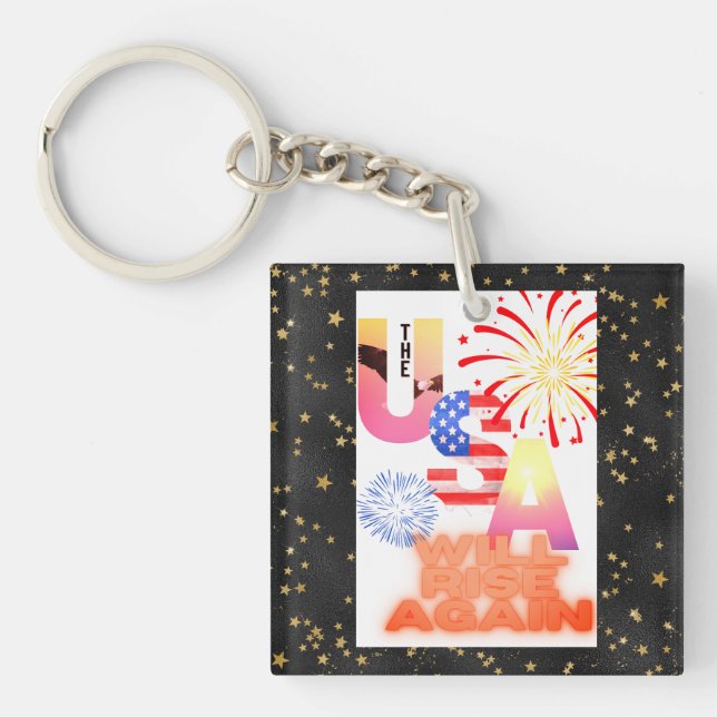 "USA Will Rise Again" KeyChain (Front)