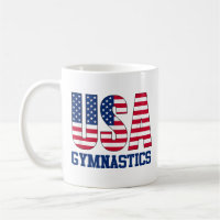 USA with American Flag Gymnastics Sports