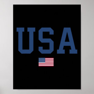 Usa Women Men Kids American Flag Patriotic 4th Of Poster