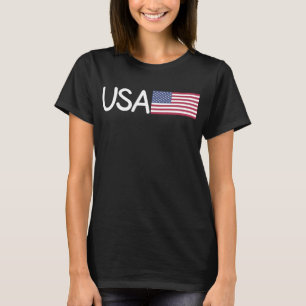 USA Women Men Kids American Flag Patriotic 4th of  T-Shirt