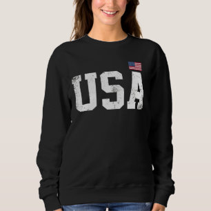 Usa  Women Men Kids Patriotic American Flag July 4 Sweatshirt