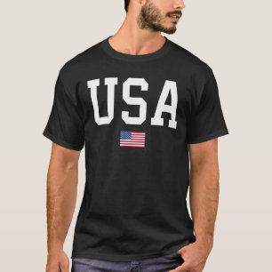 Usa Women Men Kids Patriotic American Flag July 4t T-Shirt