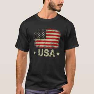 Usa Women Men Patriotic American Flag 4th Of July T-Shirt