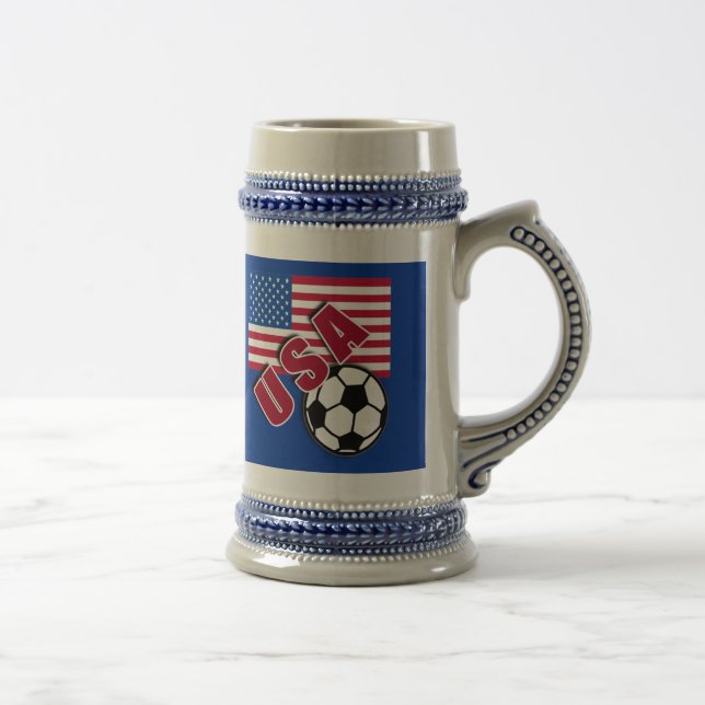 USA World Soccer Fan Tshirts Beer Stein (Right)