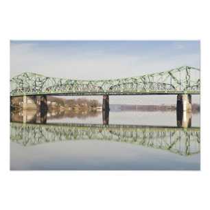 USA, WV, Parkersburg. Parkersburg-Belpre Photo Print