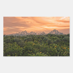 USA, Wyoming, Grand Teton National Park 1 Rectangular Sticker