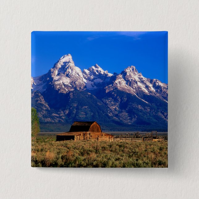USA, Wyoming, Grand Teton National Park, Morning 15 Cm Square Badge (Front)
