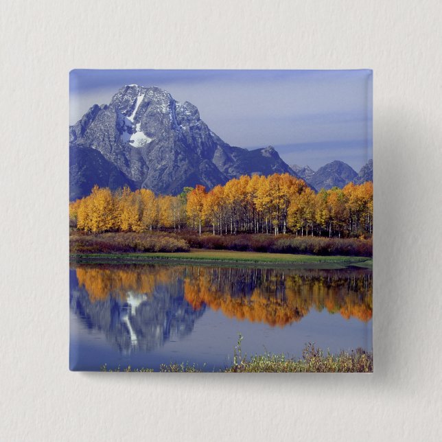 USA, Wyoming, Grand Teton National Park. Mt. 15 Cm Square Badge (Front)