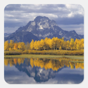 USA, Wyoming, Grand Teton NP. Against the Square Sticker