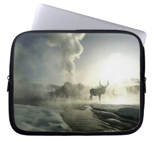 USA, Wyoming, Yellowstone National Park. Sunrise Laptop Sleeve