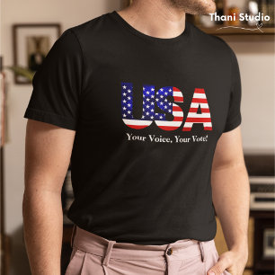 USA Your Voice Your Vote Election Politics Men Tri-Blend Shirt