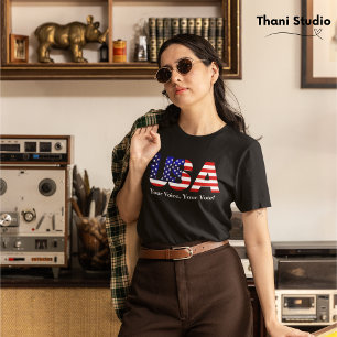 USA Your Voice Your Vote Election Politics Women Tri-Blend Shirt