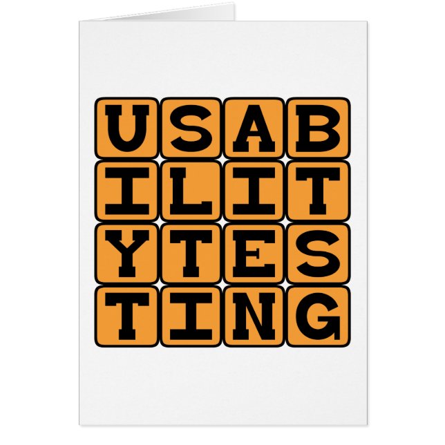 Usability Testing, Beta Stage Testing (Front)