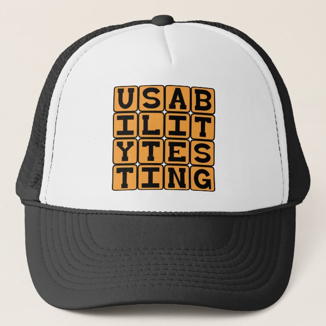 Usability Testing, Beta Stage Testing Trucker Hat (Front)