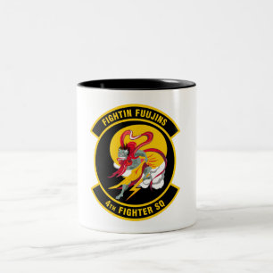 USAF 4th Fighter Squadron "Fightin Fuujins" Emblem Two-Tone Coffee Mug