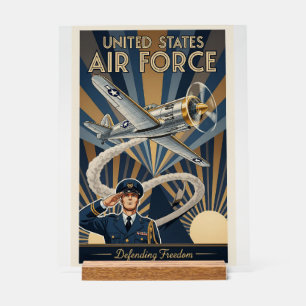 USAF Art Deco Acrylic Sign
