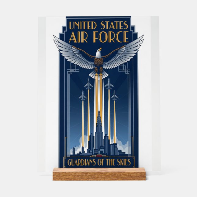 USAF Art Deco Acrylic Sign (Front)