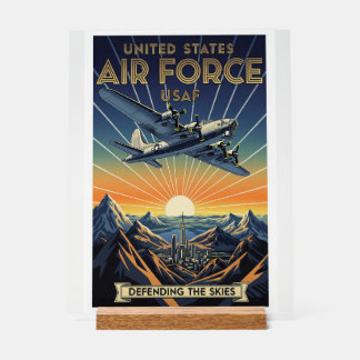 USAF Art Deco Acrylic Sign