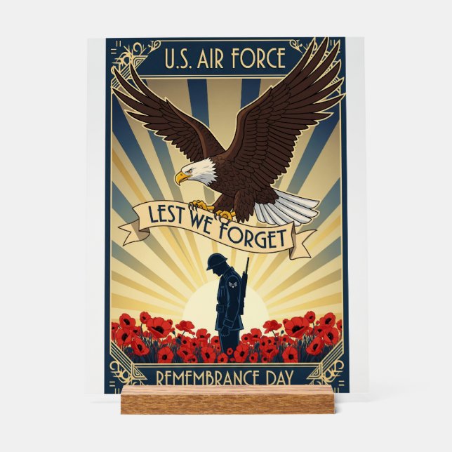 USAF Art Deco Acrylic Sign (Front)