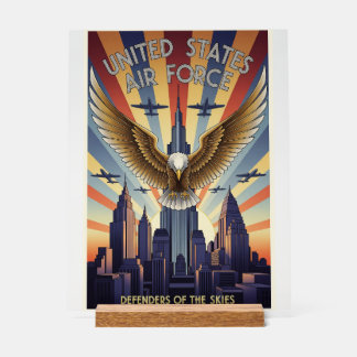 USAF Art Deco Acrylic Sign