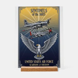 USAF Art Deco Acrylic Sign