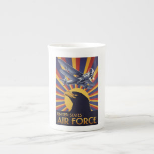 USAF Art Deco Bone China Mug