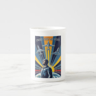USAF Art Deco Bone China Mug