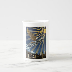 USAF Art Deco Bone China Mug