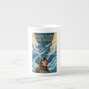 USAF Art Deco Bone China Mug
