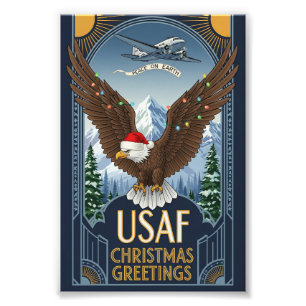 USAF Art Deco Christmas Edition Photo Print