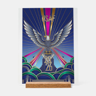 USAF Art Deco New Year Edition Acrylic Sign