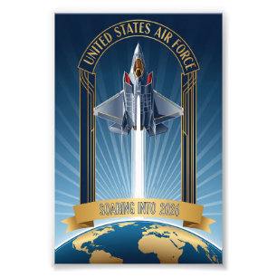 USAF Art Deco New Year Edition Photo Print