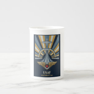 USAF Art Deco Remembrance Day Edition Bone China Mug