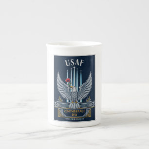 USAF Art Deco Remembrance Day Edition Bone China Mug