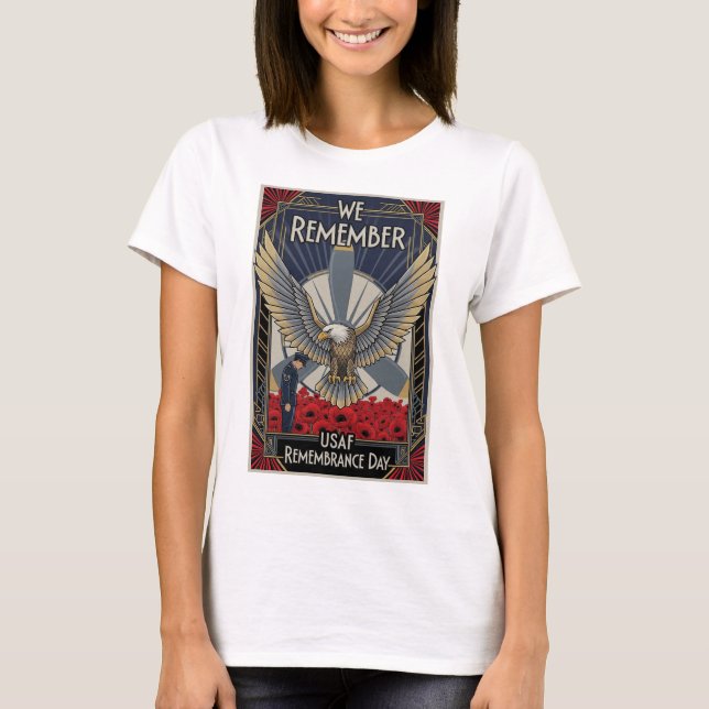 USAF Art Deco Remembrance Day T-Shirt (Front)