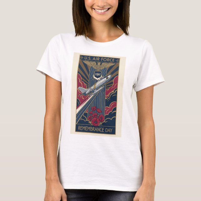 USAF Art Deco Remembrance Day T-Shirt (Front)