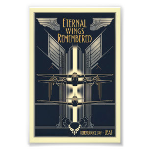USAF Art Deco Remembrance Sunday Edition Photo Print