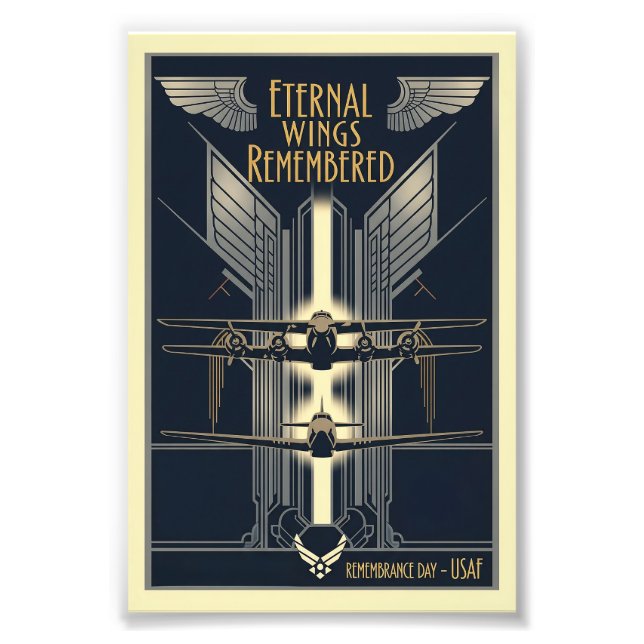 USAF Art Deco Remembrance Sunday Edition Photo Print (Front)
