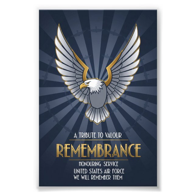 USAF Art Deco Remembrance Sunday Edition Photo Print (Front)