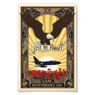 USAF Art Deco Remembrance Sunday Edition Photo Print