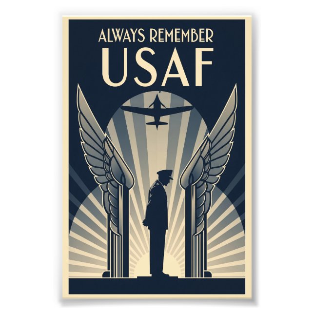 USAF Art Deco Remembrance Sunday Edition Photo Print (Front)