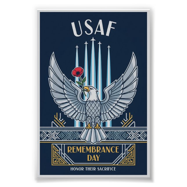 USAF Art Deco Remembrance Sunday Edition Photo Print (Front)