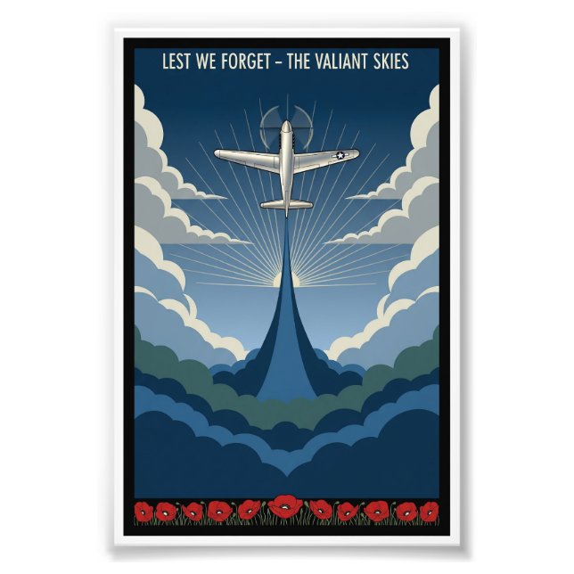 USAF Art Deco Remembrance Sunday Edition Photo Print (Front)