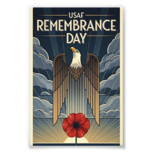 USAF Art Deco Remembrance Sunday Edition Photo Print