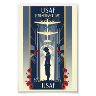 USAF Art Deco Remembrance Sunday Edition Photo Print