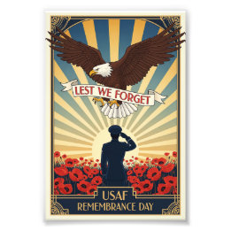 USAF Art Deco Remembrance Sunday Edition Photo Print
